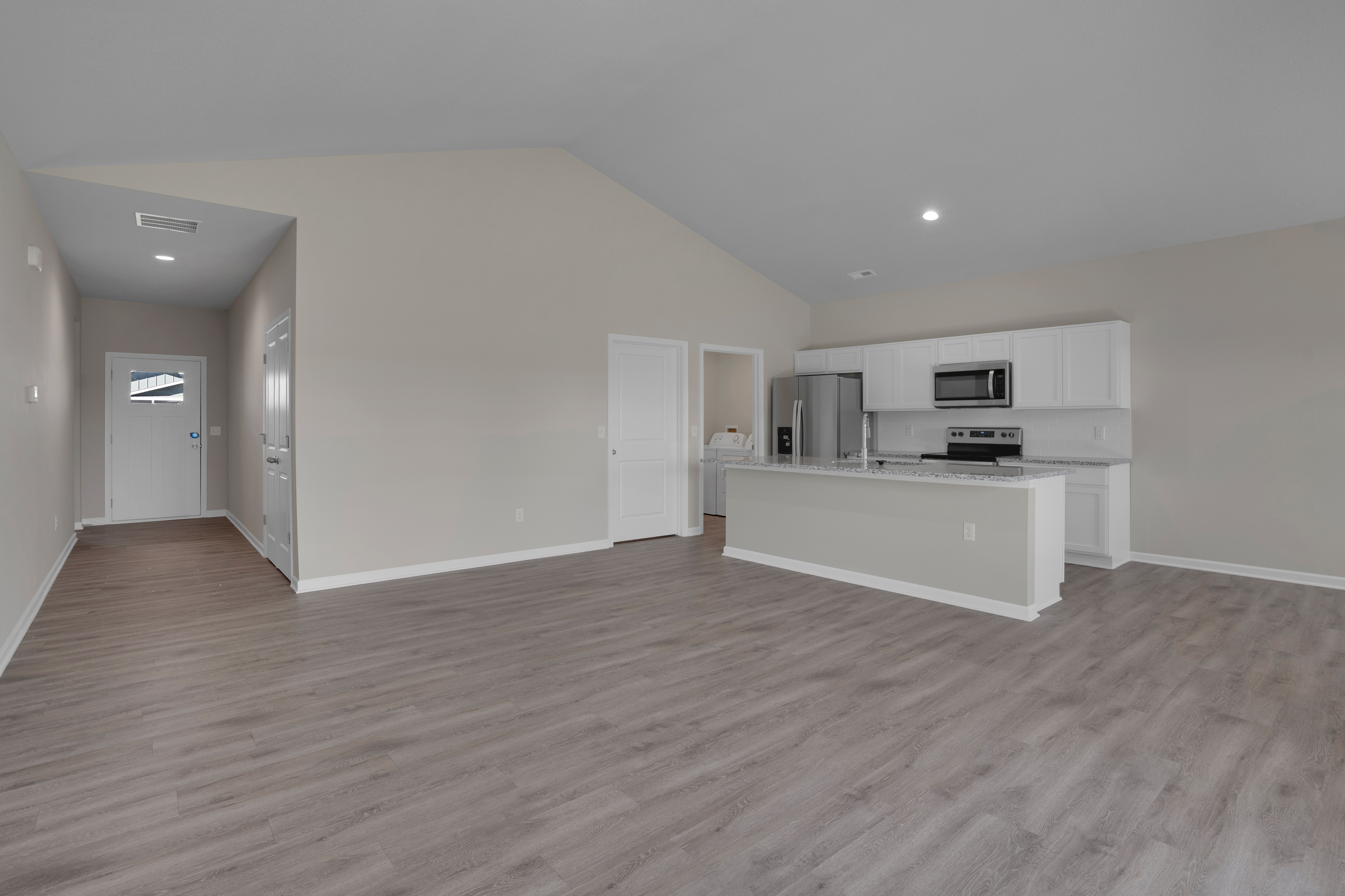 Independence living room kitchen dining Liberty Communities